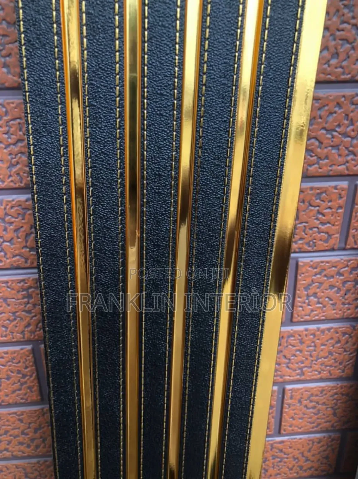 Check Out This Black and Gold Fluted Panel Design