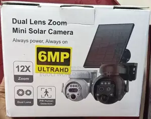Dual Lens Zoom Mini Solar Camera 6MP ULTRA HD