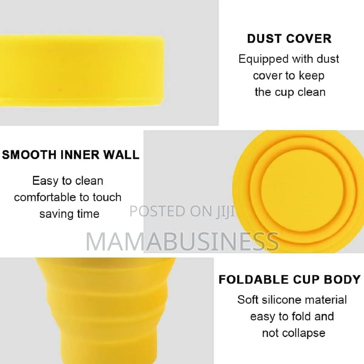 Silicone Folding Cup - Yellow Blue Colour