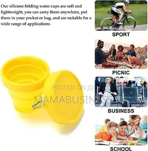 Silicone Folding Cup - Yellow Blue Colour
