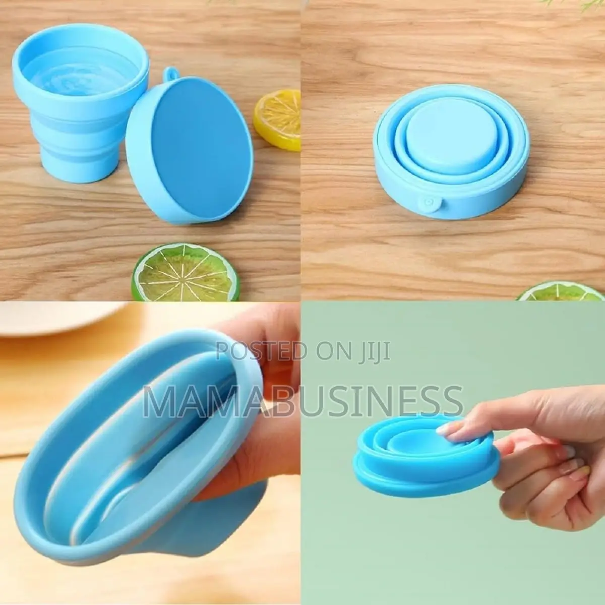 Silicone Folding Cup - Yellow Blue Colour