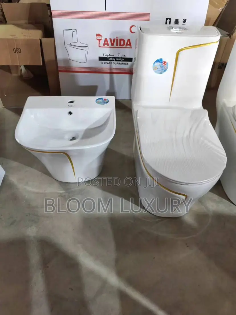 Executive Cream Water Closet With Wall Hung Basin