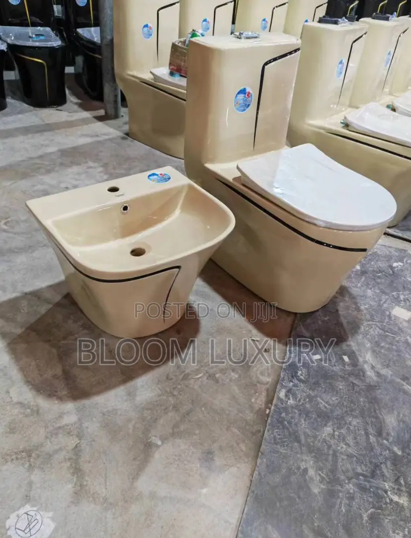 Executive Cream Water Closet With Wall Hung Basin