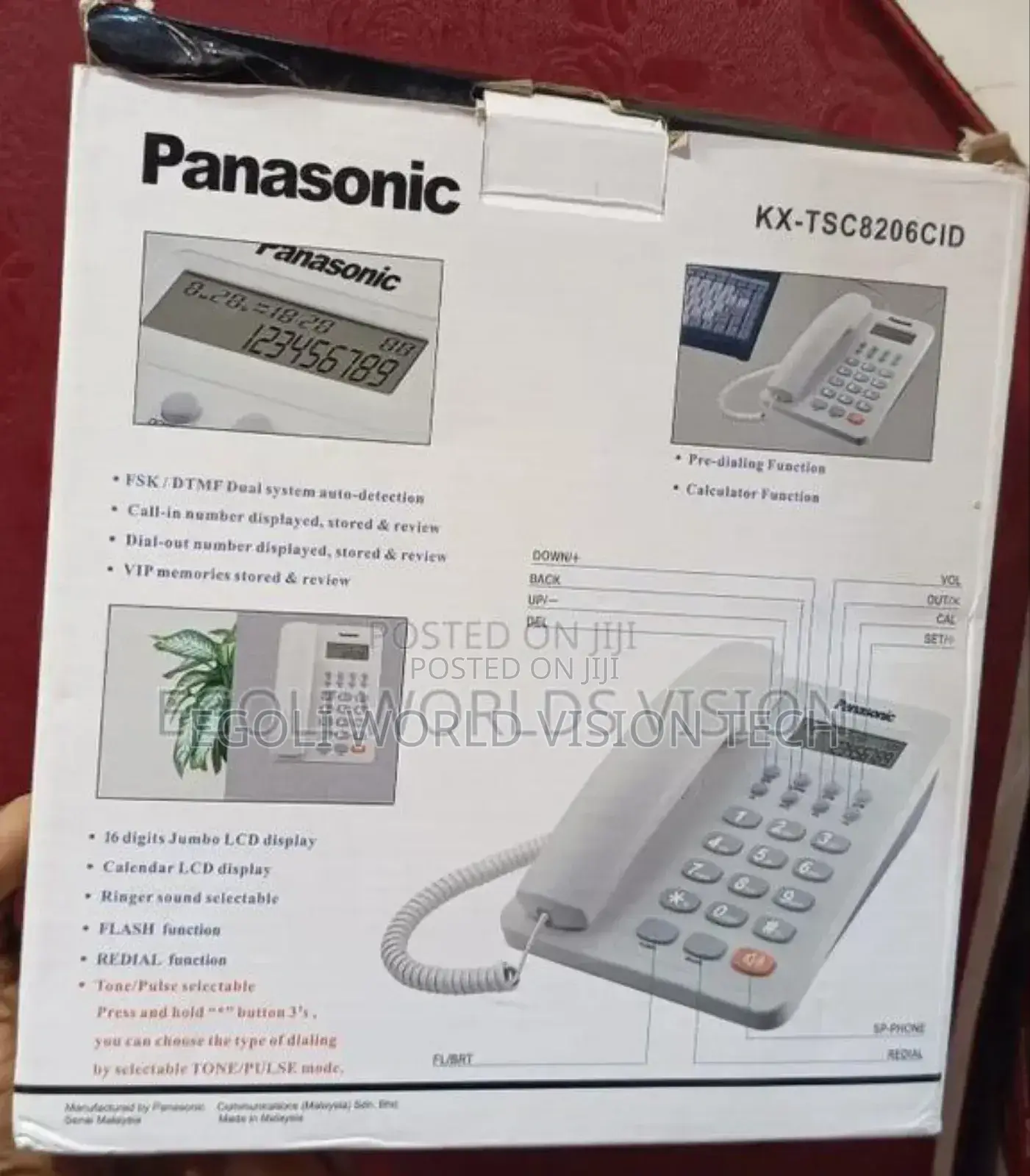 Panasonic KX-TSC8206CID Caller ID With Calculator Phone