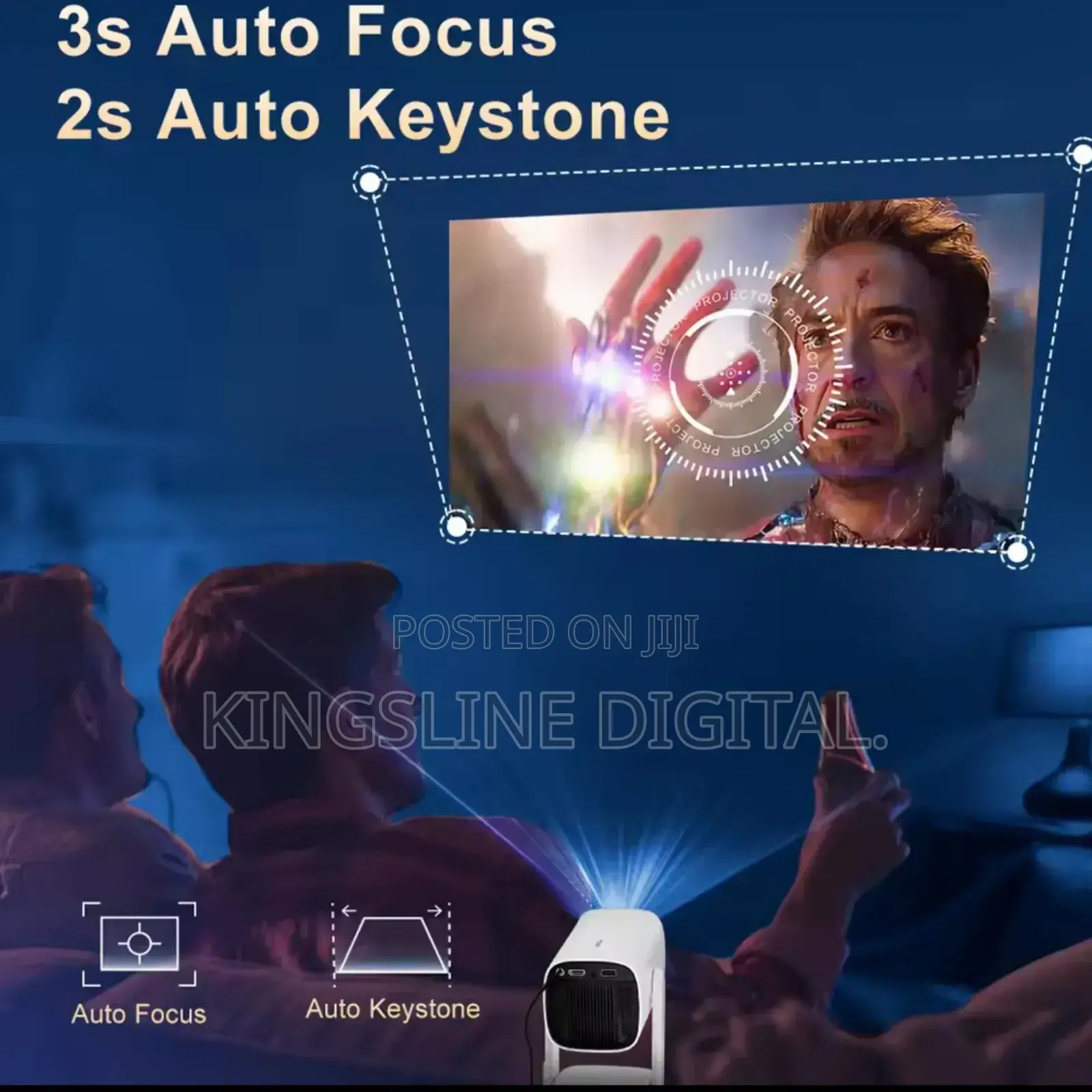 Solange Rechargeable Smart Mini Projector.
