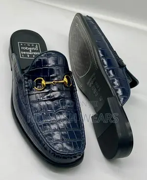Italian Serpentini Leather Half Shoe