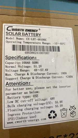 5kilo Cworth Energy Lithium Battery