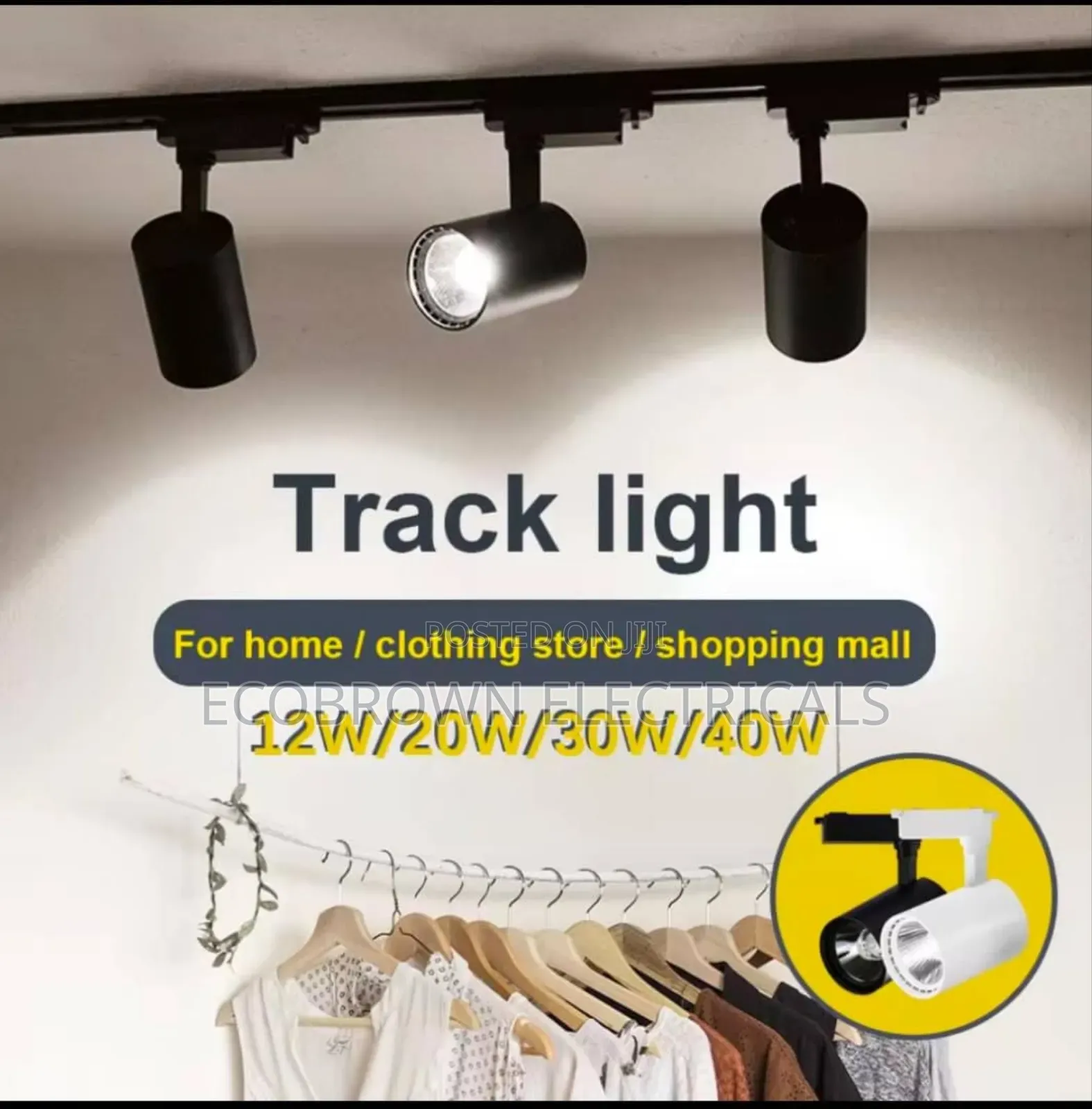 Track Light Chandelier for Your Store Very Bright