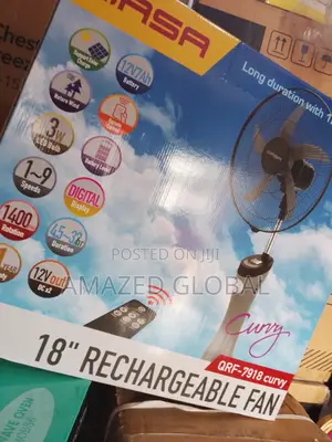Affordable 18" QASA Solar Support Charge Fan (Qrf-7918)