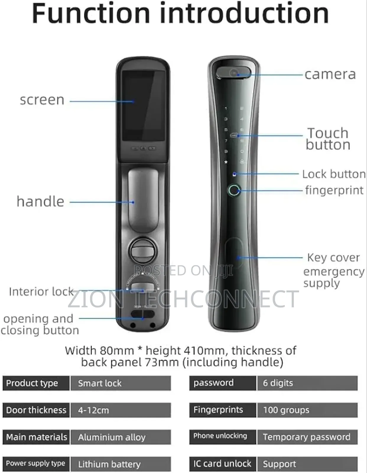 High Quality Intelligent Smart Lock With Camera