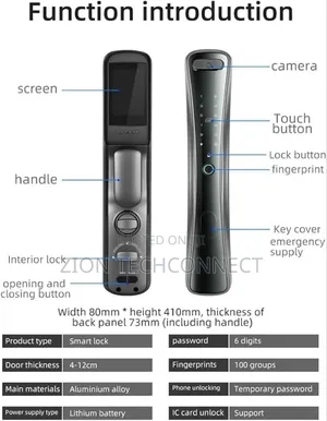 High Quality Intelligent Smart Lock With Camera