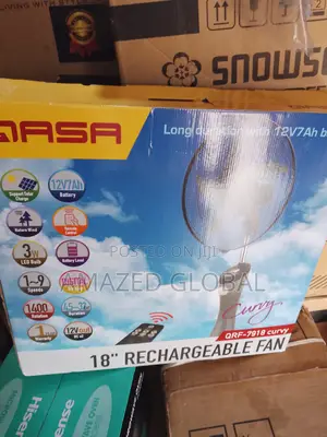 Affordable 18" QASA Long Duration Rechargeable Fan -QRF-7918
