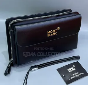 High Quality Portable Mont Blanc Leather Ampit Purse