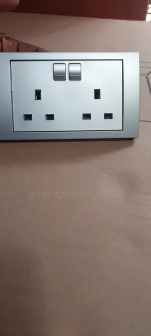 Ash/Silver Colour Schneider Double Socket