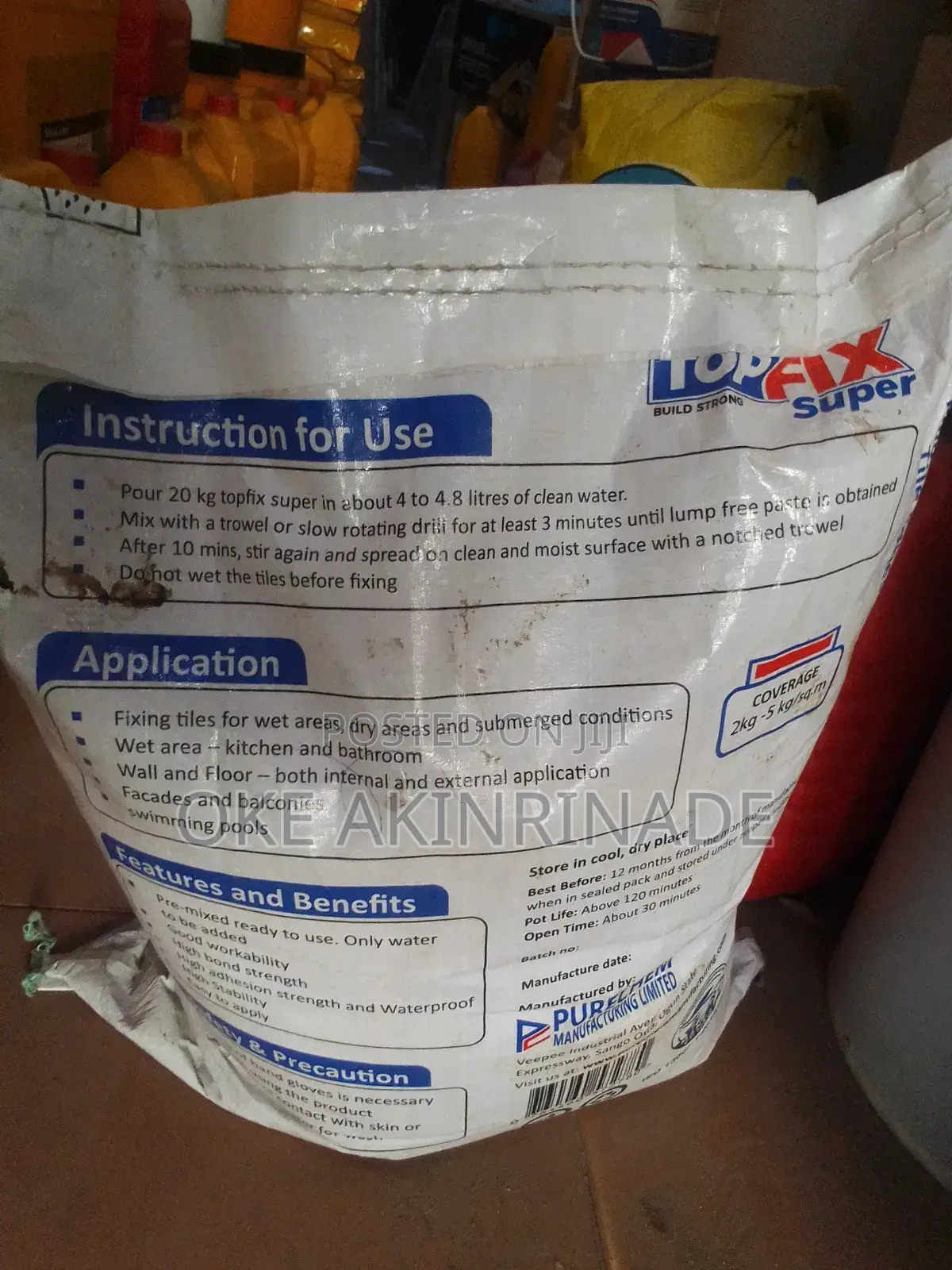 Top Fix Super Polymer Modified Tile Adhesive Mortar