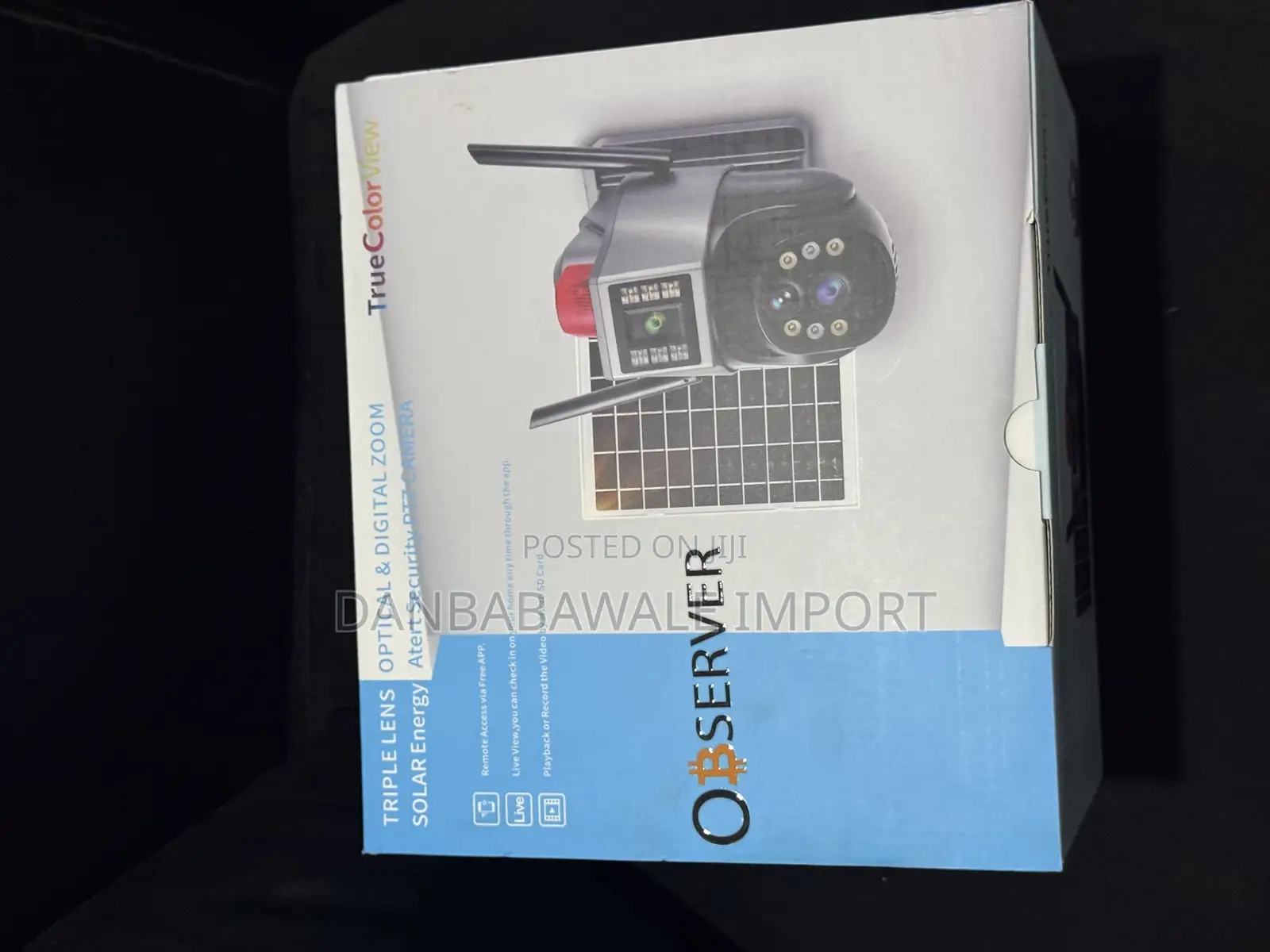 Observer Triple Lens And Optical Zoom Solar Cctv Camera