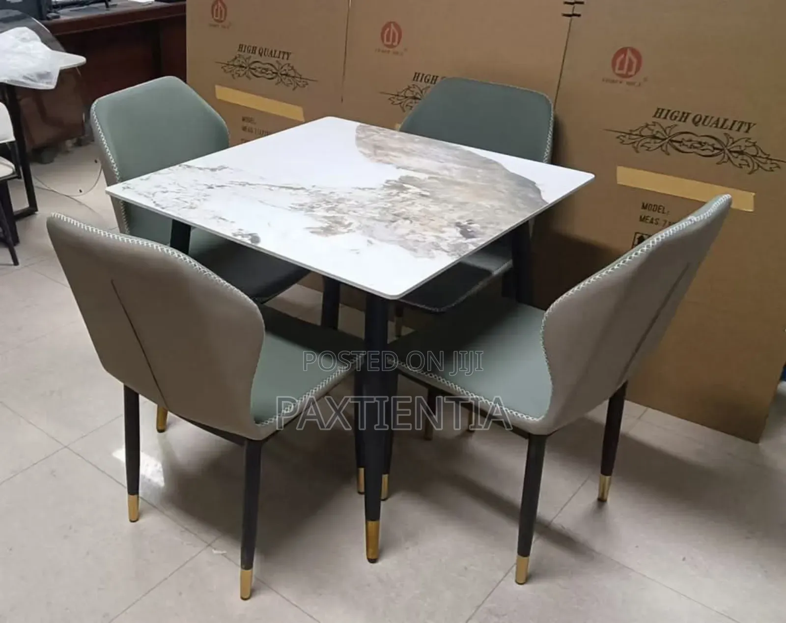 High Quality Marble Dining Table With Four Chairs