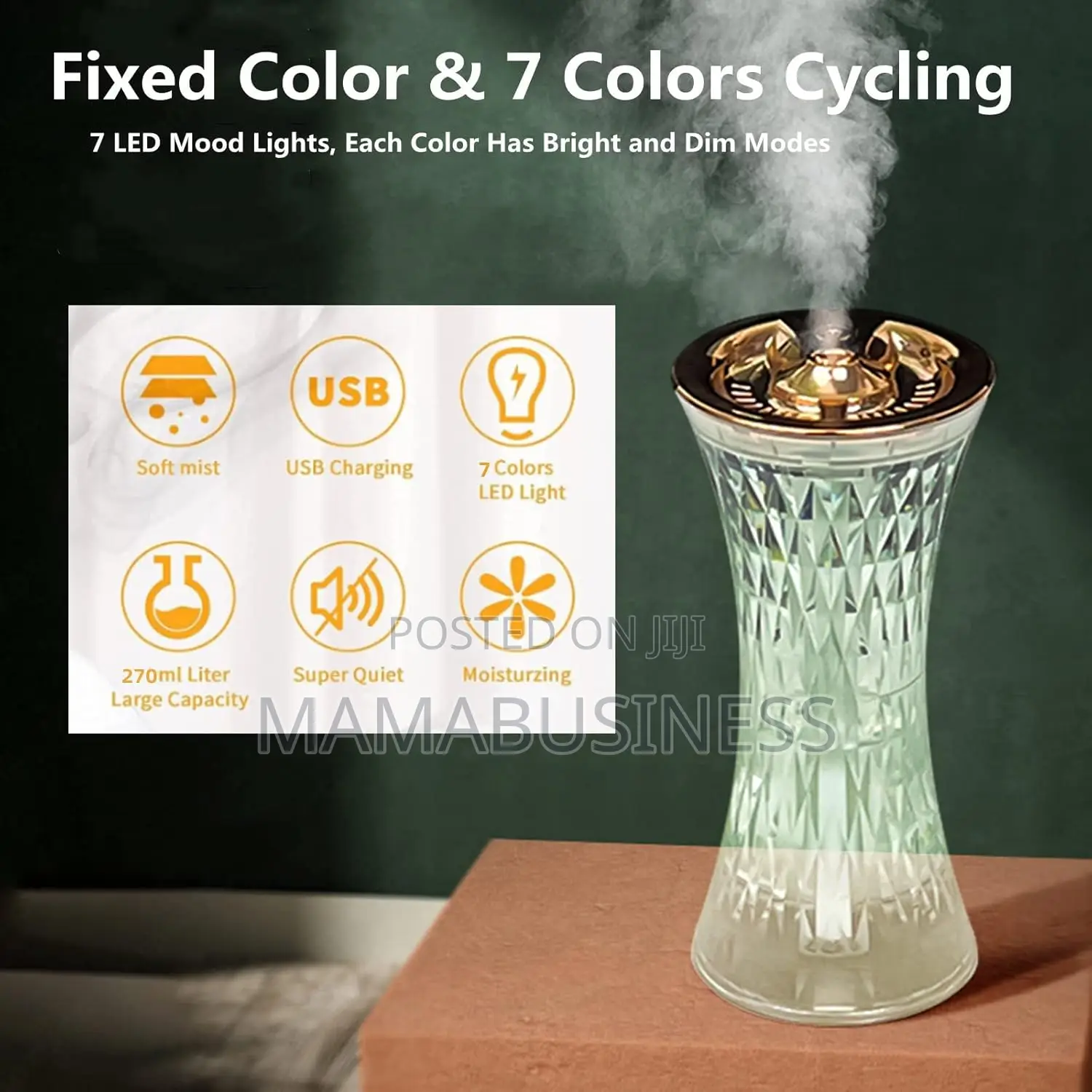 Crystal Humidifier With Lamp