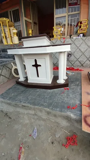 Modern Church Pulpit White 5 Feet Long