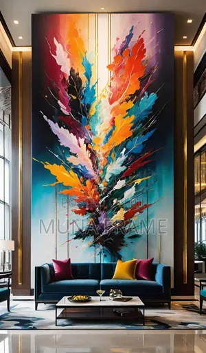 Very Large Abstract Hd Framed Artwork Canvas Print