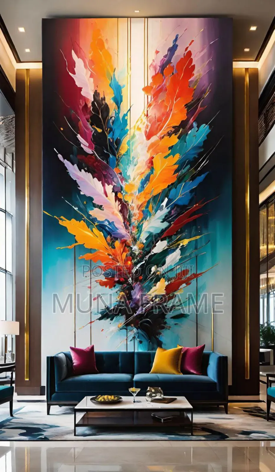 Very Large Abstract Hd Framed Artwork Canvas Print