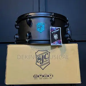 SJC Custom Snare Drum Midnight Black Satin 14x6.5