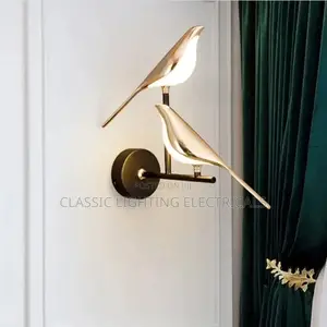 Nordic Golden Bird LED Wall Lights Parlor Bar Creative