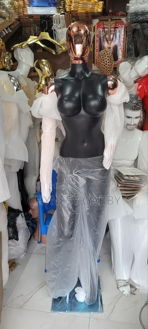Big Breats Black and Rose Gold Female Mannequin