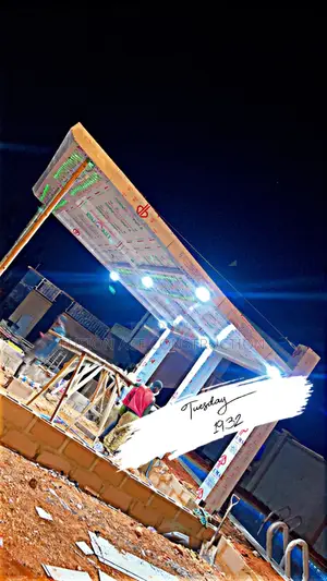 Modern Lightning Laser Cut Carport Cladded With Alucoboard