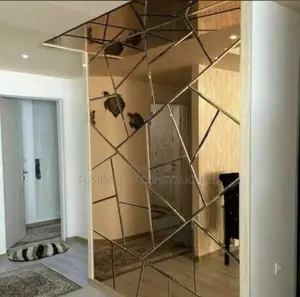 Brown Designed Mirror Glass