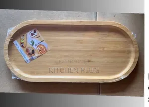 Thickened Bamboo Tray Oval for Organizing and Decoration
