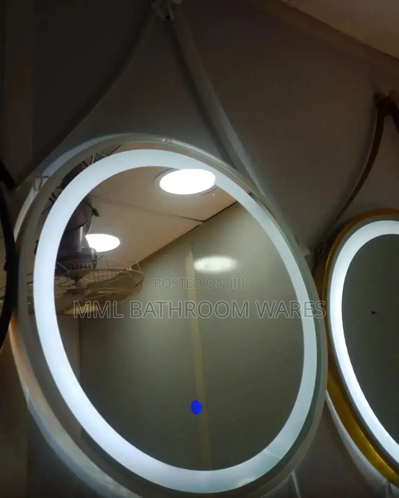 Adjustable Leather Belt Decorative Hanging Led Mirrors