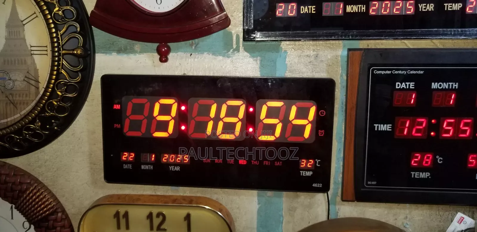 Digital and Analog Wall Clocks