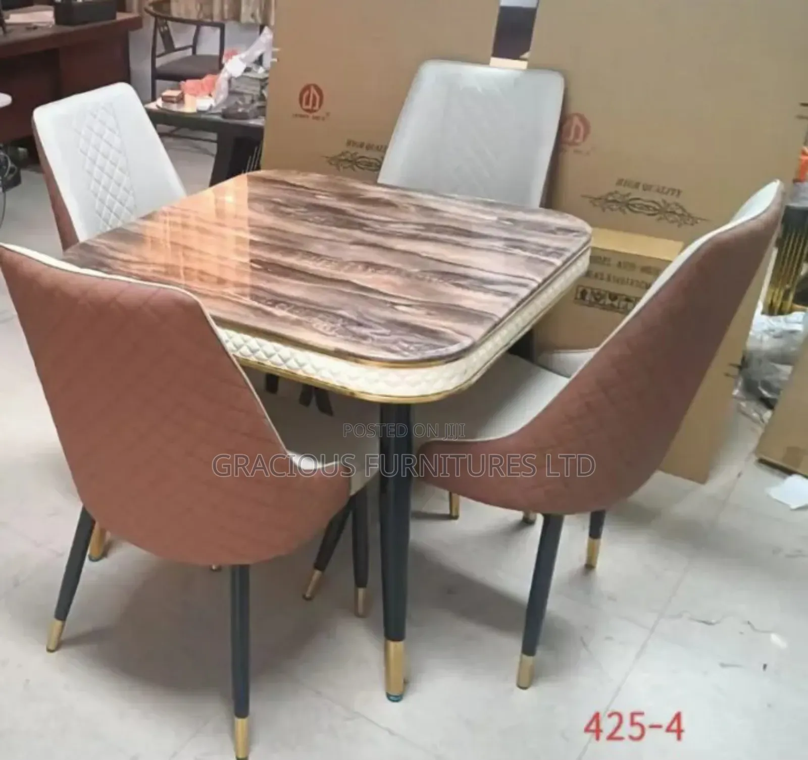 4 Seater Marble Dining Set