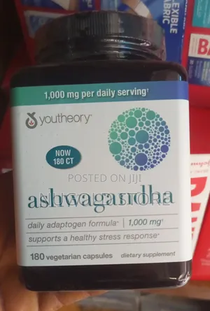 Youtheory Organic Ashwagandaha Root 1000mg X 180 Capsules
