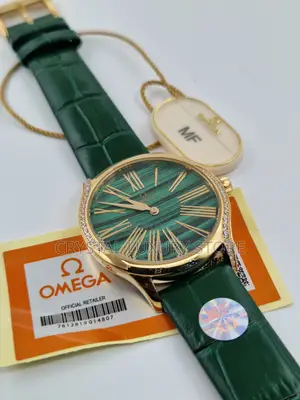 Omega Quality Luxury Men Genuine Leather Wristwatch Nnanna