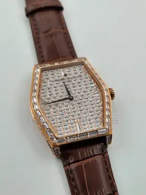 Vacheron Constantin Quality Men Genuine Leather Wristwatch