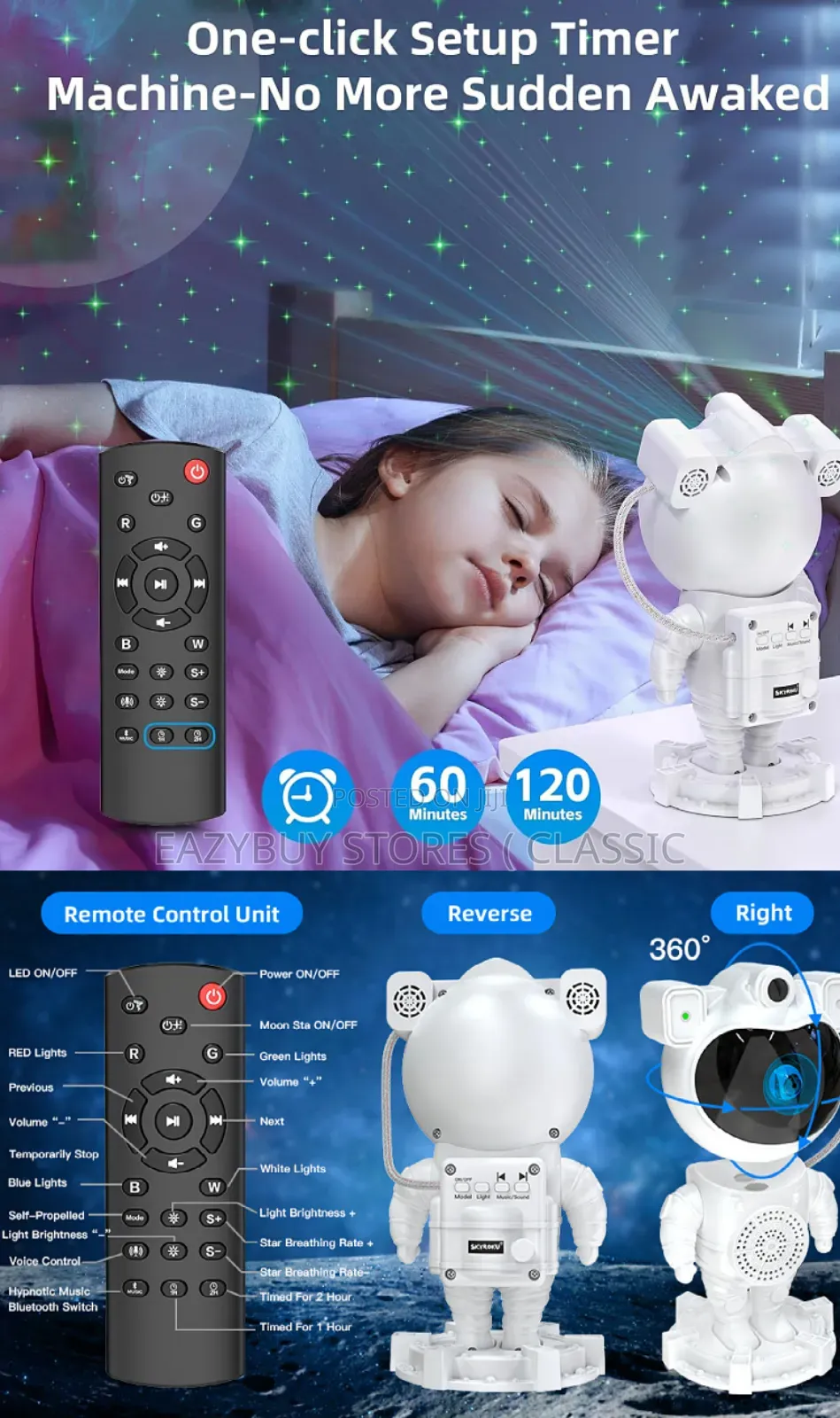 Astronaut Projector Night Light