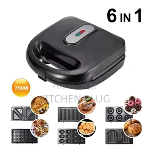 6-in-1 Waffle Maker Panini Doughnut Home Sandwich Maker
