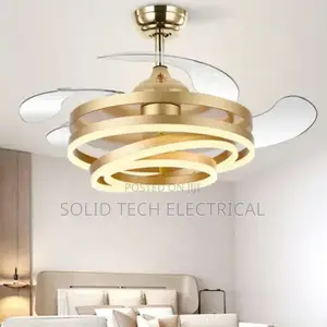Led Fan Chandelier With Adjustable Lights