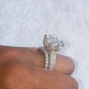 Non-Tarnishing Zirconia Solid Silver Female Wedding Rings