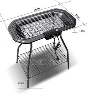 2200w Electric Grill, Seven-Speed