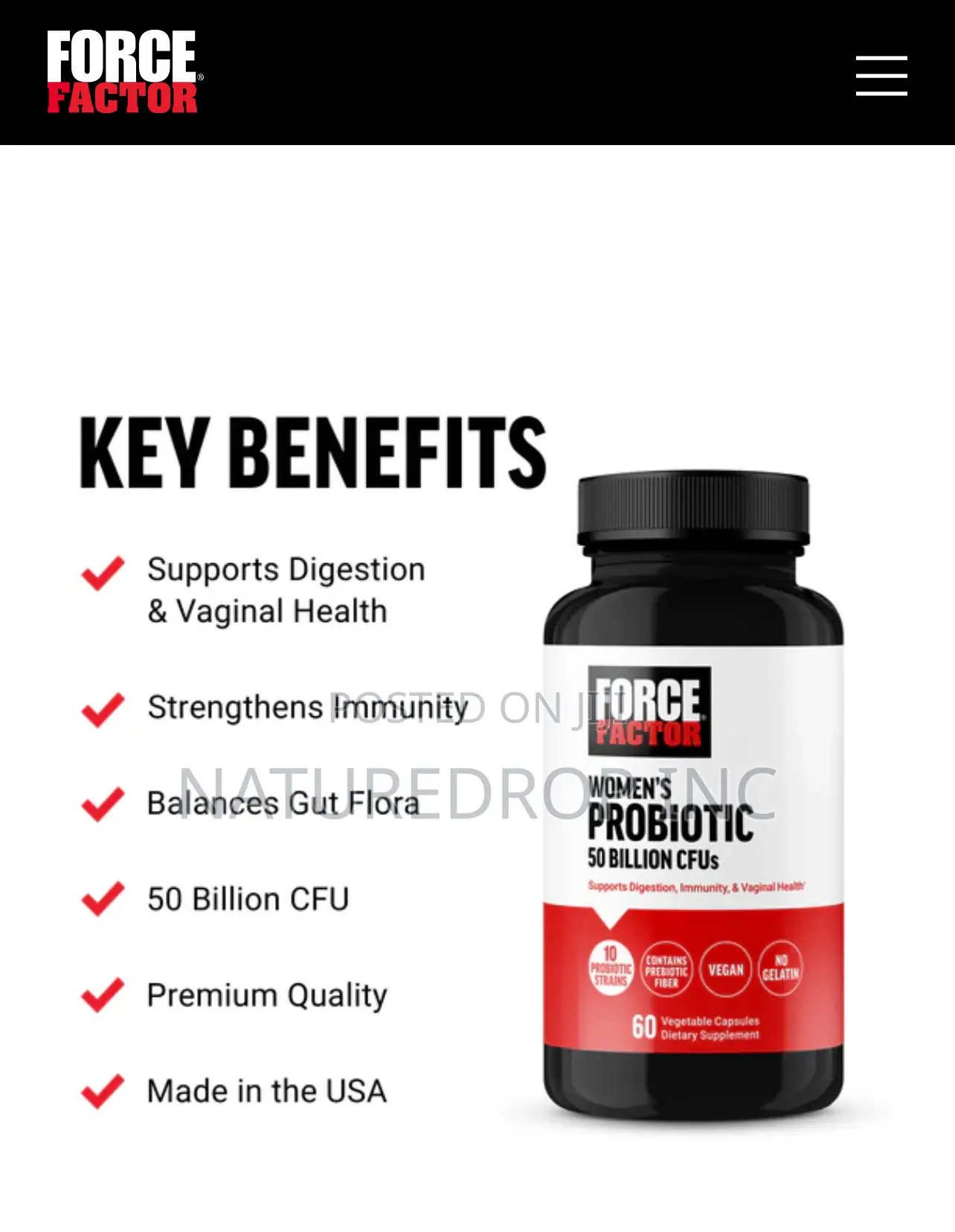 Women's Probiotic 50 Billion CFU Force Factor)