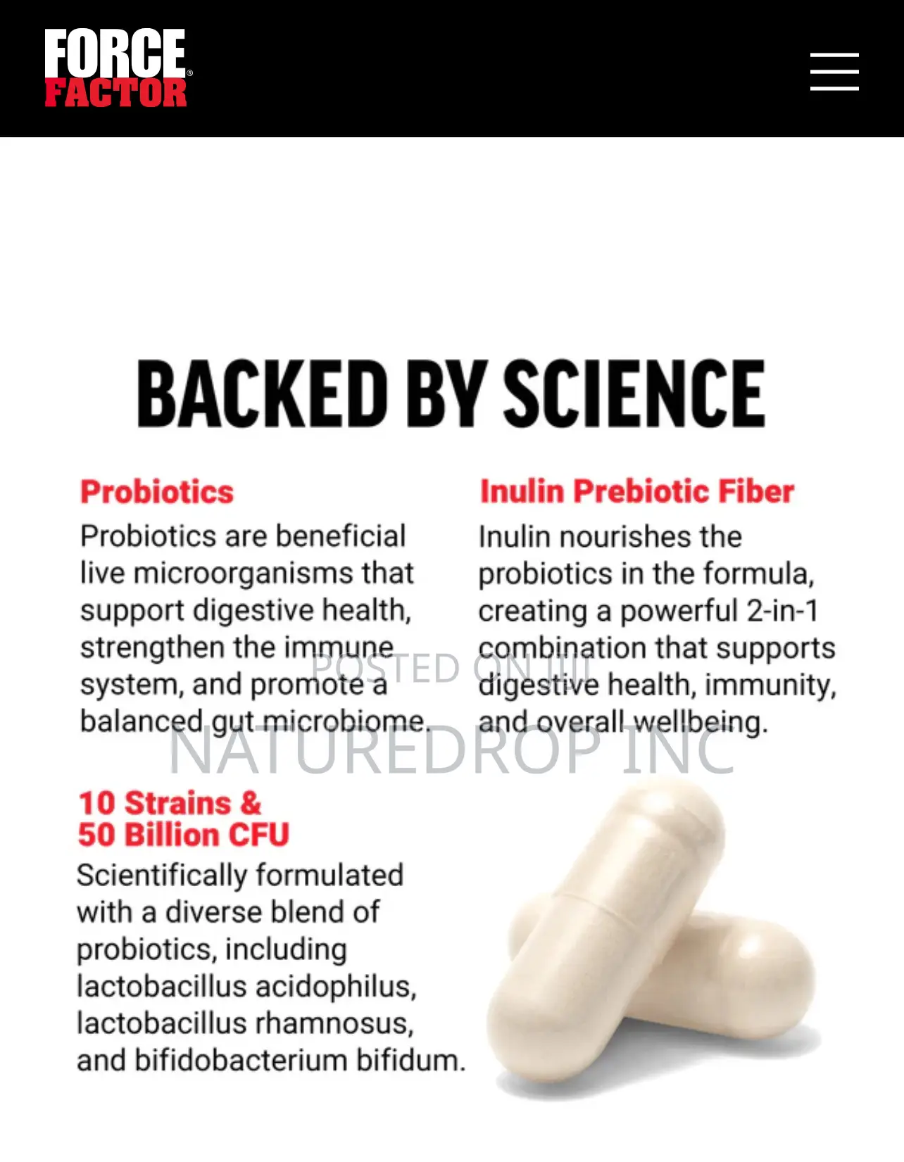 Women's Probiotic 50 Billion CFU Force Factor)