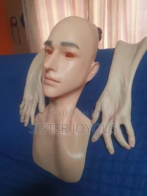 100% Male Silicone Face Mask And Hangloves