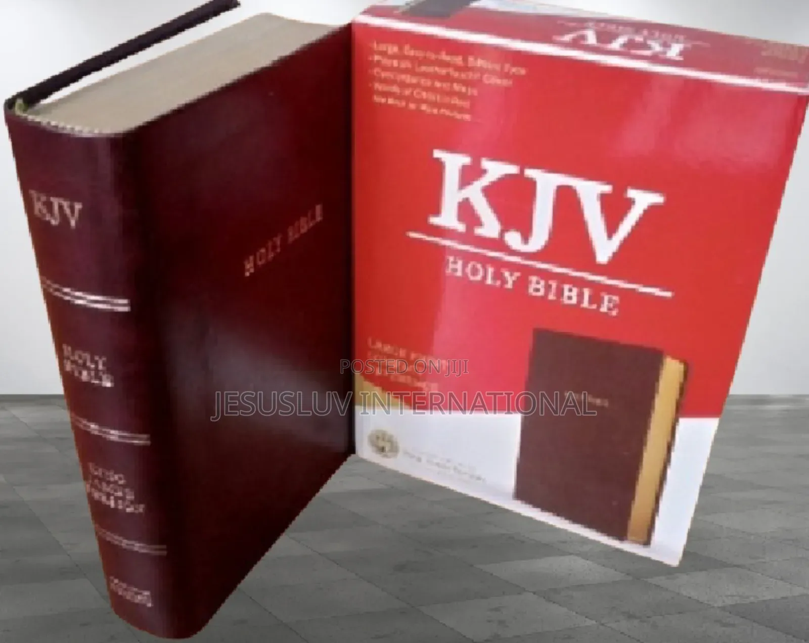 KJV Large Print Compact Reference Bible, Brown Leathertouch