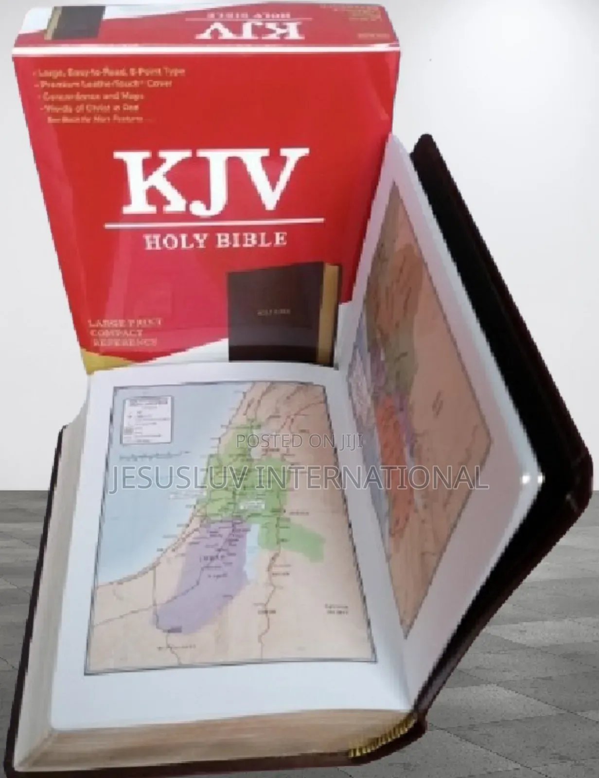 KJV Large Print Compact Reference Bible, Brown Leathertouch