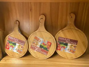 Round Wooden Pizza Plate