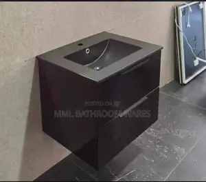 Black Wall Hung Cabinet Basin