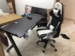 Office Gaming Chair With Gaming Desk With Led Lights